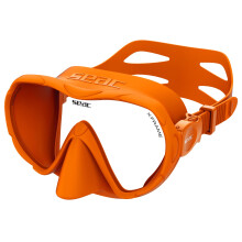 SEAC X-Frame - Frameless Silicone Dive Mask with Single Tempered Glass Lens | Clear Vision and Stability Underwater, Low Volume