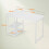 ODK Desk with Storage Shelves, Small Computer Desk, 100 x 48 cm, White 3