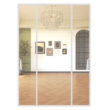 LALAGO White Magnetic Fly Screen Door, 160 x 222 cm, Fly Screen Balcony Door, Double Door, No Drilling, Cat Claws Safe