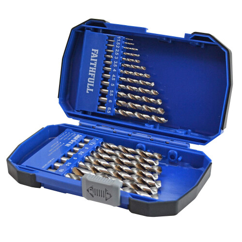 Faithfull Cobalt HSS Drill Set M35 1-10mm 19 Piece