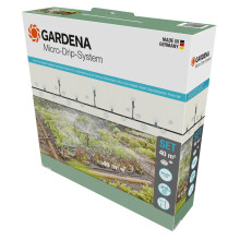 Gardena Micro-Drip-System Drip Irrigation Set Vegetable/Flower Bed (40 m²): Starter set, ready to use, water-saving irrigation system