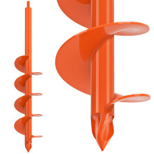 BeneLabel Auger Drill Bit Garden, 61 x 10cm Post Hole Digger Bulb Planting Digging Tool Extended Soil Earth Ground Spiral Shaft for
