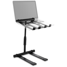 Pyle Single Tray Laptop Stand Adjustable Height Foldable Desk Riser Ergonomic Portable Support for Tablet MacBook DJ Mixer