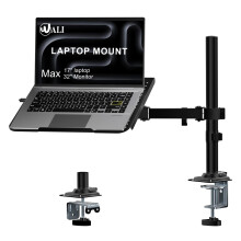 WALI Laptop Desk Mount with Tray, Adjustable Laptop Arm (M00LP), Black