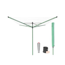 Brabantia - Lift-O-Matic - 50 Metres of Clothes Line - Adjustable in Height - UV-Resistant & Non-Slip Lining - Umbrella System