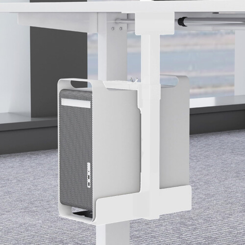 Mocoli PC bracket, Host wall bracket PC bracket under desk computer suspension holder space-saving height and width adjustable white 1