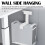 Mocoli PC bracket, Host wall bracket PC bracket under desk computer suspension holder space-saving height and width adjustable white 4