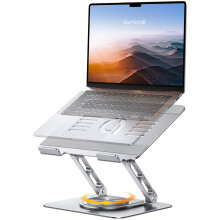Lamicall Laptop Stand Desk, Laptop Riser - [360 Rotatable] Foldable Aluminum Notebook Holder
