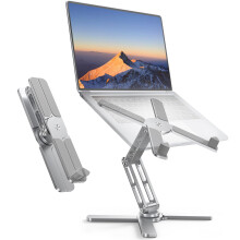TECKNET Laptop Stand for Desk - 360 Rotating Laptop Riser with Ergonomic Adjustable Height & Angles