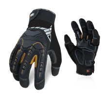 Vgo... Safety Work Gloves Touchscreen, Anti Impact Heavy Duty Gloves Antivibration for Warehouse Trucker Carpenters Fitter Moto, 1 pair