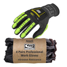 Ansell Ringers R840 Professional Work Gloves, Abrasion Resistant Nitrile Coating with Firm Grip, Multipurpose Protection Gloves