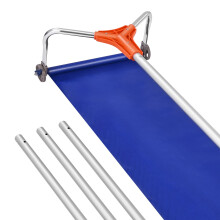 VEVOR Snow Roof Rake, 17 in Aluminum Blade, 4.1-17.2 ft Adjustable Roof Snow Scraper with Wheels & Slide