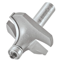 Trend Professional Bearing Guided Ovolo Router Cutter, 19mm Radius, 1/2 Inch Shank, 51mm Cut Diameter, 25mm Cut Length, Two Bearings, TCT, 46/17X1/2TC