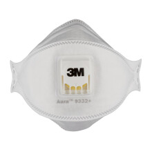 3M Aura Insulation and Hardwood Respirator 9332+, FFP3, valved, 10/PK