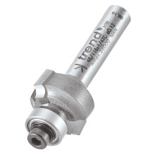 Trend Professional Bearing Guided Ovolo Router Cutter, 2mm Radius, 1/4 Inch Shank, 16.7mm Cut Diameter, 7.7mm Cut Length, Two Bearings, TCT
