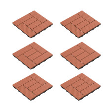 Pure Garden 50-LG1190 Patio and Deck Tiles – Interlocking Criss-Cross Pattern Outdoor Flooring Weather and Slip Resistant Square