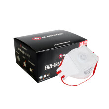 FFP3 Face Mask Pk 20 - Disposable Fold Flat Respirator EN149 CE Certified – Advanced 3 Layer Filtering of Particles, Vapours and Fumes