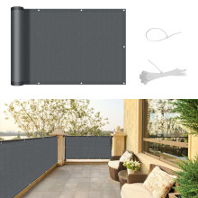 SUNNY GUARD Balcony Privacy Screen 150x600cm Fence Screen for Balcony and Patio Cover,UV protection waterproof and windproof,with Cable