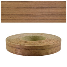 Mprofi MT Real Wood Veneer Edging Banding | Teak | 22mm x 20m | Edge Tape | Iron-On Edge Trim with Hot Melt Adhesive
