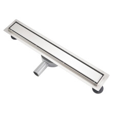 GY Bath 360Siphon Linear Shower Drain 80cm, 2 in 1 Tile Insert, Stainless Steel Odor Proof Floor Drain Set with Hair Strainer and Shower Waste Trap