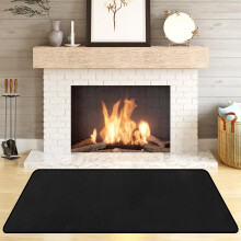Hearth Rugs Fireproof, Fireplace Rug, Fireplace Mat, Fireplace Rugs Fire Resistant, 135 x75 cm, Heated Floor Mat for Outdoor BBQ Grills, Fire Pits