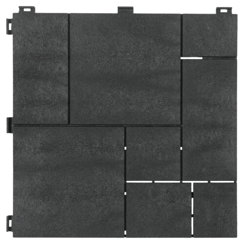 10 Pack Garden Composite Interlocking Decking Tiles Recycled Material 30 x 30cm 1