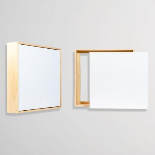 Colour Splash 30x30cm Deep Edge Stretched Canvas & Pine Floating Frame, 2pk