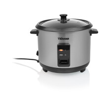 Tristar Rice Cooker, 1.5 L Capacity, Stainless Steel Housing, Non-Stick Inner Pot, Includes Steam Tray, 500 W, RK-6145