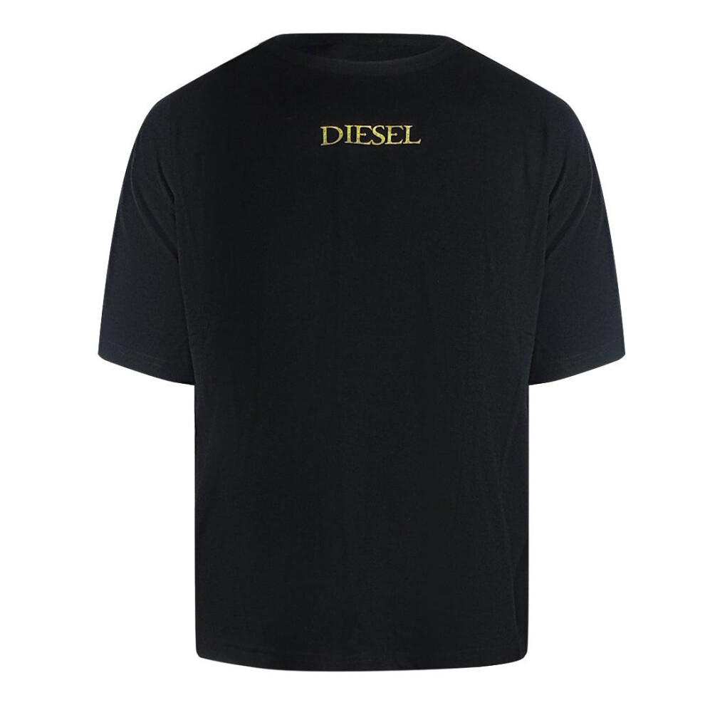 Diesel (M, Black) Mens Logo Cotton T-Shirt