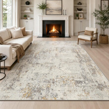 Capslpad 160x230cm Large Modern Abstract Rugs Living Room Non-slip Area Rug Short Pile Faux Wool Bedroom Carpet Lightweight Washable Minimalist Floor