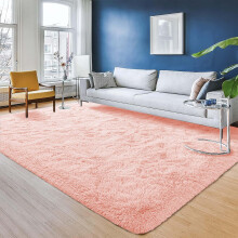 INSPIRE HOMEWARE Rugs Living Room Large 200x290 cm Soft Fluffy Pink Area Rugs for Bedroom Non Shedding Modern High Pile Carpet for Lounge Fluffy
