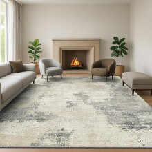 SOANNY Living Room Rug 200x290 cm Large Non-Slip Washable Low Pile Modern Abstract Area Carpet for Bedroom, Hallway, Kitchen, Laundry, Entryway