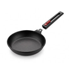 BRA Infinity Non-Stick Aluminium Frying Pan with Detachable Handle - Black & Red (28cm) Large Frying Pan for Induction Hob & All Other Heat Sources.