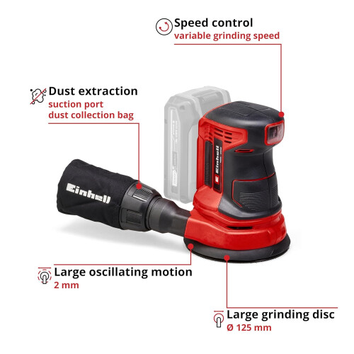 Einhell Einhell Cordless Random Orbital Sander 18V PXC Without Battery 2