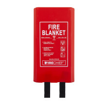 Firechief BPR4/K40 Kitemarked Budget Fire Blanket | Commercial Fire Blanket (1.8m x 1.8m) With Durable Plastic Case | Suitable For Use At Home