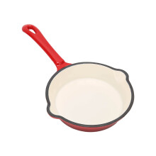 Haofy Cast Iron Frying Pan with Double-Layer Non-Stick Coating, Enamel Deep Skillet, Induction Gas Electric Oven Compatible, Stainless Steel Handle