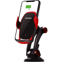 (Black Red Arms) Microdia X.Pad Portofino 15W Wireless Car Charger — Automatic Mount with Qi Certified Fast Charging