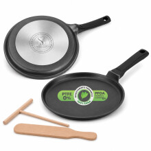 Stone&Stone Non-Stick Frying Pan with Stone Coated Lid, Non-Stick Induction Frying Pan