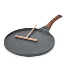 SENSARTE Nonstick Crepe Pan with Spreader, 30 cm Swiss Granite Coating Dosa Pan Pancake Flat Skillet Tawa Griddle with Stay-Cool Handle