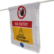 Arctic Hayes Work In Progress Door Banner with Extendable Rod