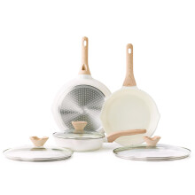 Kordisen Ceramic Nonstick Frying Pan Set with Lid, 3 Piece Induction Ceramic Pans Set, Healthy and Non-Toxic, PFOA & PFAS Free (20/24/28cm)