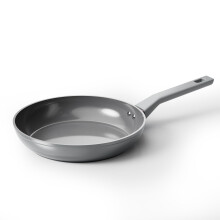 Sanho 26cm Frying Pan Non Stick, Ceramic Frying Pan for Induction Hob, Diamond Titanium Coating PFOA & PFAS Free Non Toxic Cookware Skillet - Grey