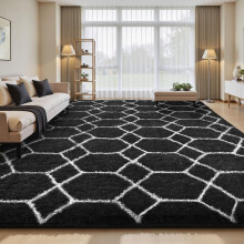 Sour Lemon Rugs Living Room 240x340cm, Grey Area Rugs for Bedroom, Washable Anti Slip Large Shaggy Soft Rug Fluffy Modern Carpets Mat Beside Area Rug