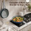 stackbear Ceramic Non Stick Frying Pan Set 20/24/28cm, Stackable Design 5