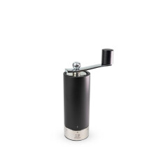 Peugeot - Isen Manual Salt Mill with Crank Handle - Beechwood - Matt Black - 18 cm