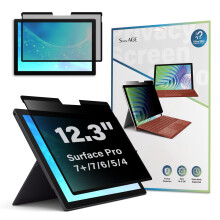 SenseAGE Magnetic Privacy Screen Protector for Surface Pro 12.3 inch (7+/7/6/5/4), Anti-Glare, Blue Light, Spy Privacy Screen Filter