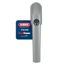 ABUS Lockable Window Handle FG300 AL0089 - Window Knob with Push Cylinder Simultaneous Locking - ABUS Security Level 5 - 89980 - Stainless Steel