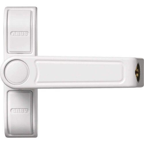 Abus ABUS Additional Window Lock 2410 - Security Lock with Swivel Lock for Single-Wing Windows, Various Locking, ABUS Security Level 6 - 89628 - White