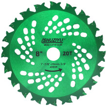 LSHUZIYU, 205mm-56T, 2pcs-Set. Arbor 25.4mm with 22.23-20-16mm Washer, Carbide Tip, Brush Cutter Blade, Trimmer Weed Blade.