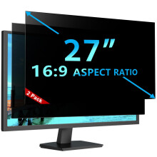 STARY 2 Pack Computer Privacy Screen Filter 27 Inch for 16:9 Widescreen Monitor, Removable Anti Glare Blue Light UV-Blocking Screen Protector for